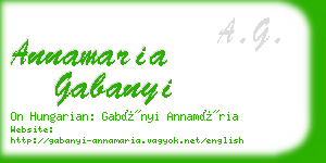 annamaria gabanyi business card